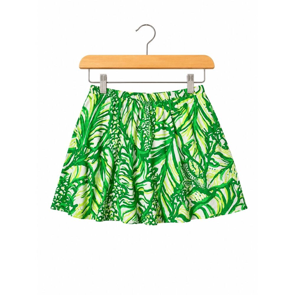 Lilly Pulitzer Tropical Print Skort Built In Shorts Green Resort Mini Skirt New - Picture 4 of 12